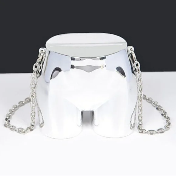 Novelty Butt Shape Convertible Handbag Purse Clutch Crossbody Shoulder Bag - Picture 8 of 13